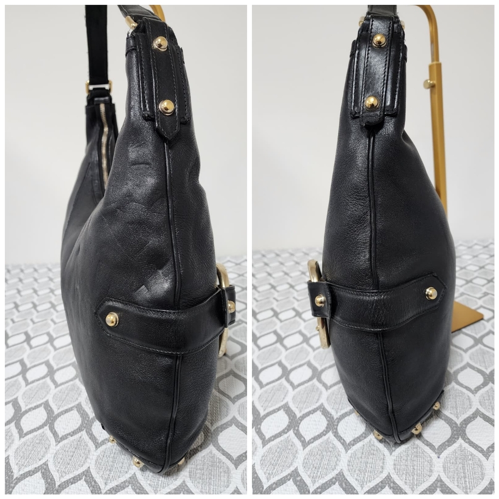 Gucci Leather Heritage Horsebit Hobo Bag Black - Picture 7 of 12